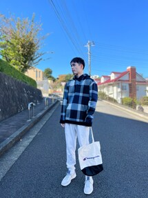 チヌ！入手困難 大人気 ブラックレーベル ベージュ CBチェックパーカー BLACK LABEL CRESTBRIDGE（ブラックレーベル・クレストブリッジ