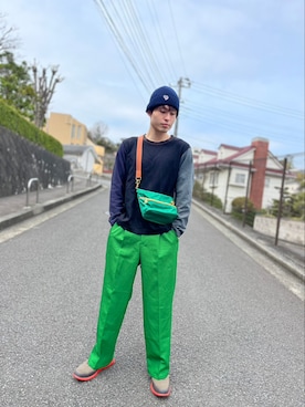 「Paul Smith（ポールスミス）のアイテム（帽子）」を使った、kojiriさん（メンズ・174cm）の春コーディネート