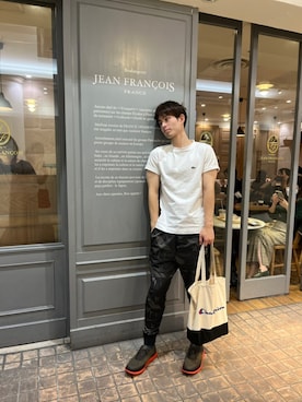 「Champion（チャンピオン）のアイテム（バッグ）」を使った、kojiriさん（メンズ・174cm）の秋コーディネート