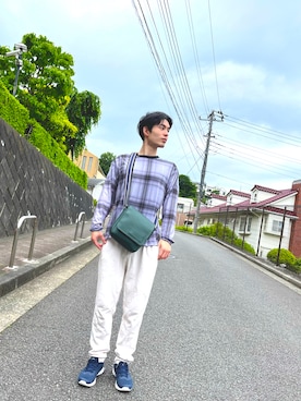 「theory（セオリー）のアイテム（パンツ）」を使った、kojiriさん（メンズ・174cm）の春コーディネート