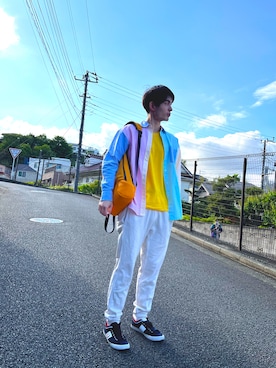 「theory（セオリー）のアイテム（パンツ）」を使った、kojiriさん（メンズ・174cm）の春コーディネート