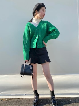 「Honeys（ハニーズ）のアイテム（その他シューズ）」を使った、akari559さん（レディース・155cm）の冬コーディネート