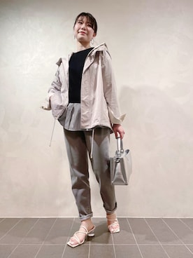「春コート」｜「アイテム（ブルゾン）」を使った、misakiさん（レディース・153cm）の春コーディネート