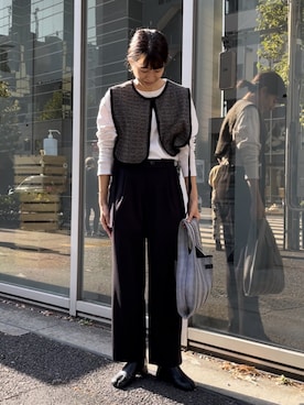 「rectangle（レクタングル）のアイテム」を使った、ayaさん（レディース・159cm）の秋コーディネート