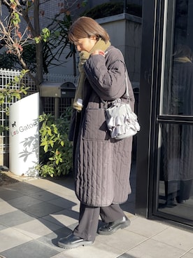 「rectangle（レクタングル）のアイテム」を使った、ayaさん（レディース・159cm）の冬コーディネート