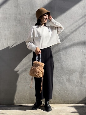 「UNIQLO（ユニクロ）のアイテム（帽子）」を使った、ayaさん（レディース・159cm）の秋コーディネート