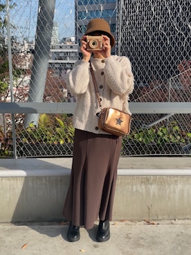 「UNIQLO（ユニクロ）のアイテム（帽子）」を使った、ayaさん（レディース・159cm）の秋コーディネート
