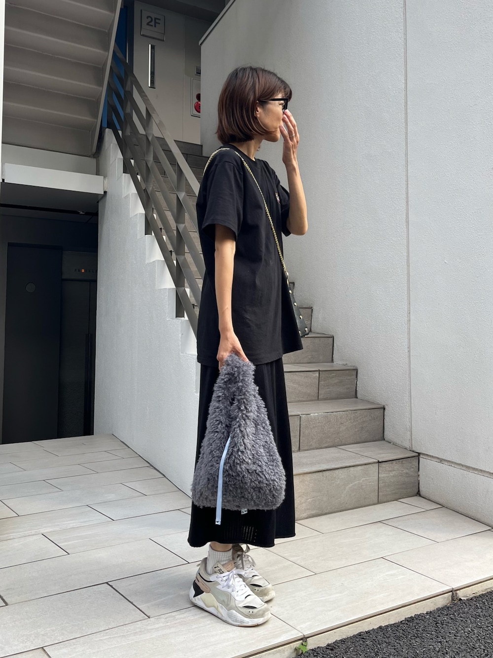 希少 オニツカタイガー L ロゴチャーム スカジャン 虎 トラ y2k 黒 金