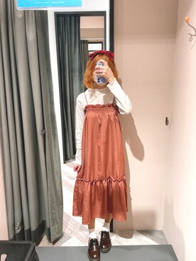 「SLURR（スラ―）のアイテム」を使った、yameiiiさん（レディース・155cm）の春コーディネート