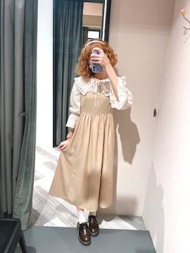 「SLURR（スラ―）のアイテム」を使った、yameiiiさん（レディース・155cm）の夏コーディネート