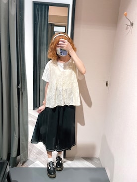 「SLURR（スラ―）のアイテム」を使った、yameiiiさん（レディース・155cm）の夏コーディネート