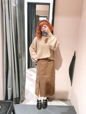 「SLURR（スラ―）のアイテム」を使った、yameiiiさん（レディース・155cm）の冬コーディネート