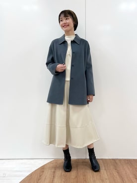 「マイベストコーデ2022」｜「アイテム（チェスターコート）」を使った、kanaeさん（レディース・166cm）の冬コーディネート