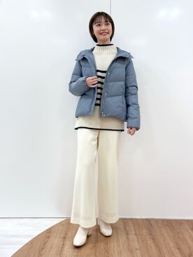 「インディヴィ」｜「アイテム（ダウンジャケット/コート）」を使った、kanaeさん（レディース・166cm）の冬コーディネート