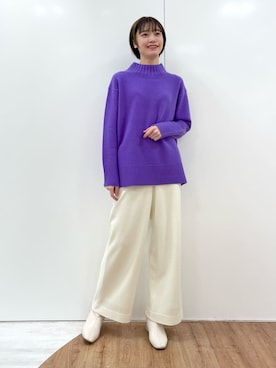 「カシミヤ」｜「アイテム（その他）」を使った、kanaeさん（レディース・166cm）の冬コーディネート