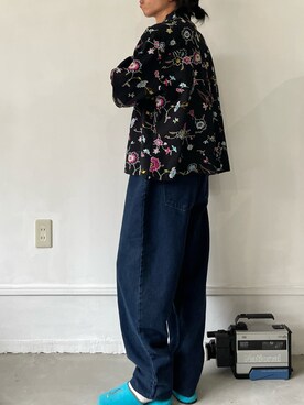 「花柄」｜「アイテム（その他アウター）」を使った、becci_nethnicさん（メンズ・165cm）の春コーディネート