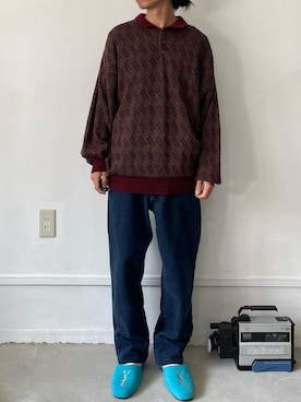 「VINTAGE（ヴィンテージ）のアイテム（サンダル）」を使った、becci_nethnicさん（メンズ・165cm）の春コーディネート