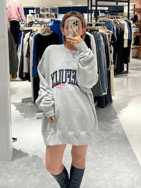 「アイテム（スウェット）」を使った、Uiさん（レディース・158cm・20代）の秋コーディネート