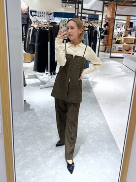 「アイテム（その他トップス）」を使った、Uiさん（レディース・158cm・20代）の秋コーディネート