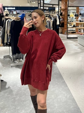 「アイテム（スウェット）」を使った、Uiさん（レディース・158cm・20代）の秋コーディネート