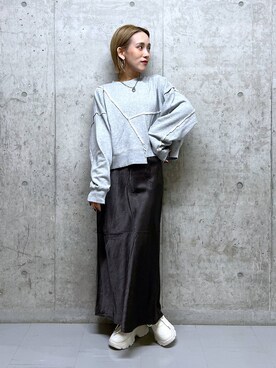 「アイテム（スウェット）」を使った、Uiさん（レディース・158cm・20代）の秋コーディネート