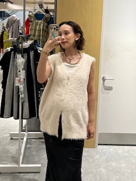 「アイテム（ベスト）」を使った、Uiさん（レディース・158cm・20代）の夏コーディネート