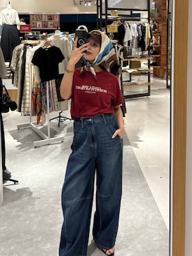 「アイテム（帽子）」を使った、Uiさん（レディース・158cm・20代）の夏コーディネート