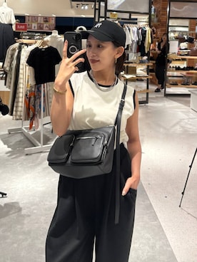 「アイテム（帽子）」を使った、Uiさん（レディース・158cm・20代）の夏コーディネート