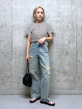 「アイテム（その他トップス）」を使った、Uiさん（レディース・158cm・20代）の夏コーディネート