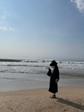 「海」｜「アイテム（その他アウター）」を使った、Chiiiiiさん（レディース・160cm）の秋コーディネート