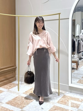 「アイテム（スカート）」を使った、mamiさん（レディース・161cm）の秋コーディネート