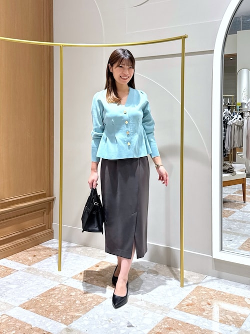 セール】Vネックペプラムカーディガン（カーディガン/ボレロ）｜La