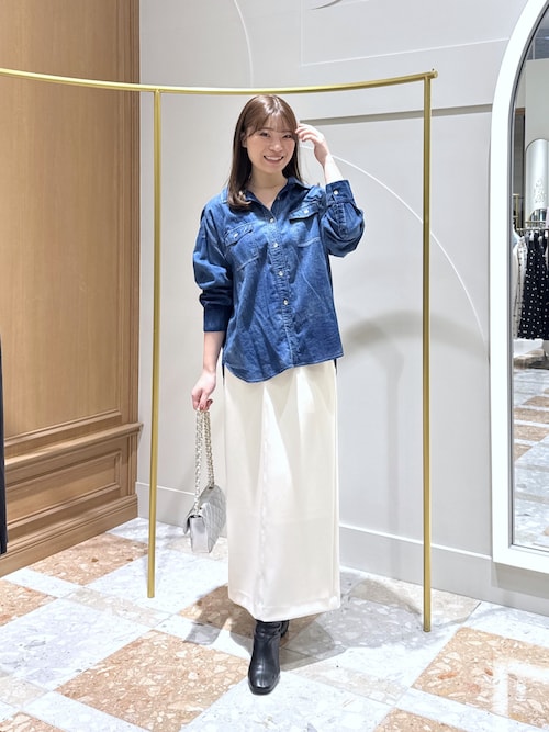 セール】【RISA監修・今すぐお届け！】シアーデニム3WAYシャツ（シャツ