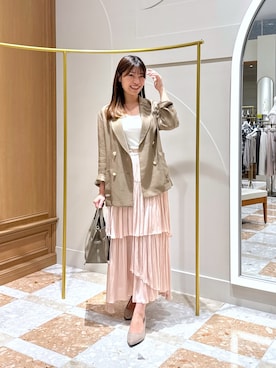 メッシュメタルボタンライトジャケット グレージュ La boutique BonBon｜【ベストセラーアイテム・miki監修