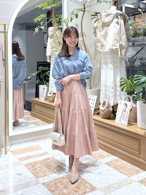 セール】【RISA監修・今すぐお届け！】シアーデニム3WAYシャツ（シャツ