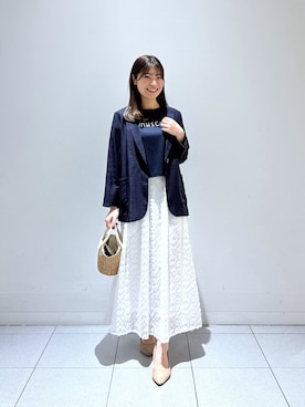 「アイテム（スカート）」を使った、mamiさん（レディース・161cm）の夏コーディネート