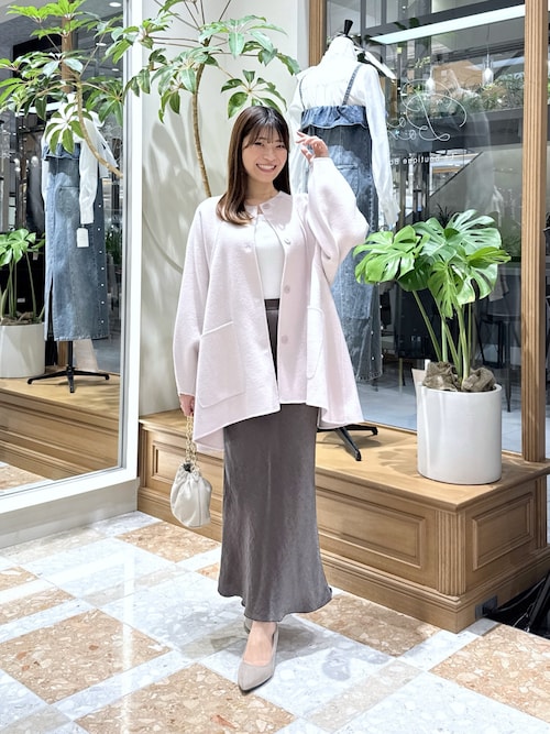 セール】きらきらサテンロングナロースカート（スカート）｜La