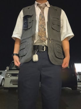 「アイテム（パンツ）」を使った、おしゃれ知りたい人さん（メンズ・183cm）の夏コーディネート