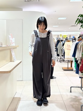 「アイテム（つなぎ/オールインワン）」を使った、tamaizmmmさん（レディース・165cm）の夏コーディネート