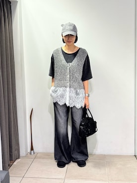 「CIAOPANIC TYPY（チャオパニックティピー）のアイテム（帽子）」を使った、tamaizmmmさん（レディース・165cm）の夏コーディネート