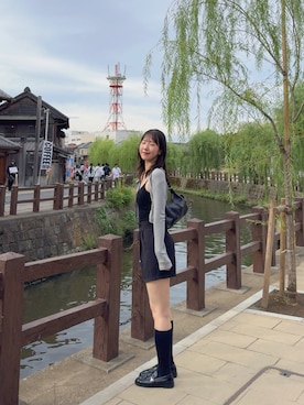 「アイテム（キャミソール）」を使った、sasaminさん（レディース・170cm）の秋コーディネート