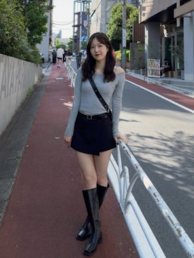 「by muni:r（バイ ムニール）のアイテム」を使った、sasamin♡さん（レディース・171cm）の春コーディネート