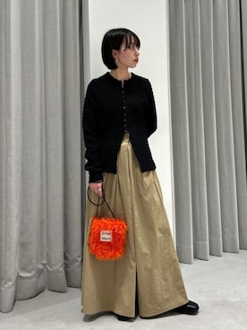 「CITEN（シテン）の＜CITEN＞フリンジラウンドショルダー（ショルダーバッグ）」を使った、TSUKADAさん（レディース・148cm）の秋コーディネート