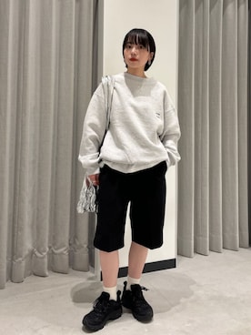 「アイテム（スウェット）」を使った、TSUKADAさん（レディース・148cm）の冬コーディネート