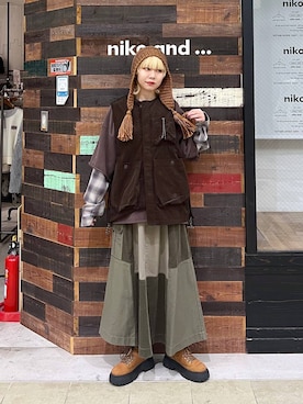 「アイテム（ベスト）」を使った、ちーちさん（レディース・165cm・20代）の秋コーディネート