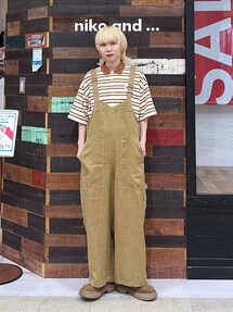 niko and（ニコアンド）の「FINEリネンツイルサロペット