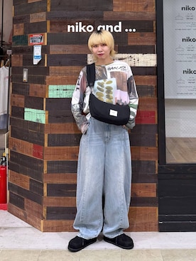 「niko and...（ニコアンド）のアイテム（ハンドバッグ）」を使った、ちーちさん（レディース・165cm）の秋コーディネート
