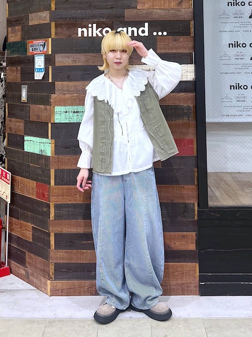 NKJ 2026SS] 3Dドロップデニムパンツ（デニムパンツ）｜niko and