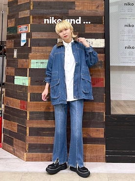 「アイテム（デニムジャケット）」を使った、ちーちさん（レディース・165cm・20代）の夏コーディネート