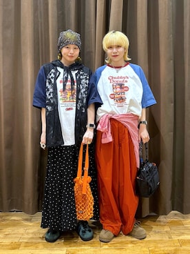 「niko and...（ニコアンド）のレース&メッシュ2WAYベスト（ベスト、ブラック系）」を使った、ちーちさん（レディース・165cm）の春コーディネート